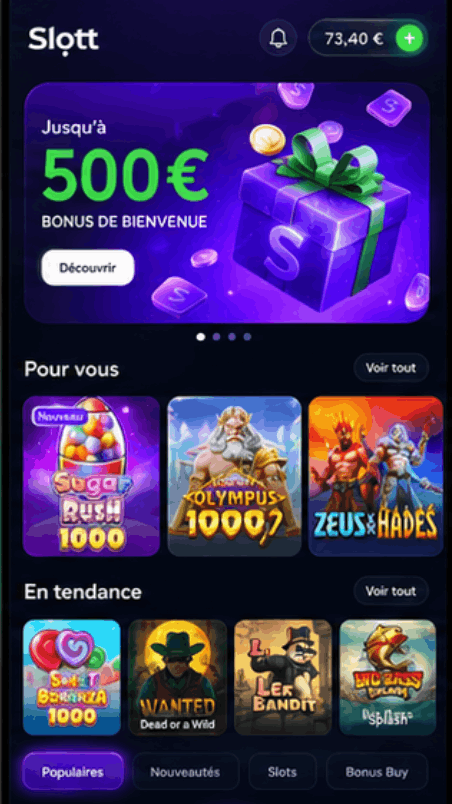 Slott Casino Screenshot