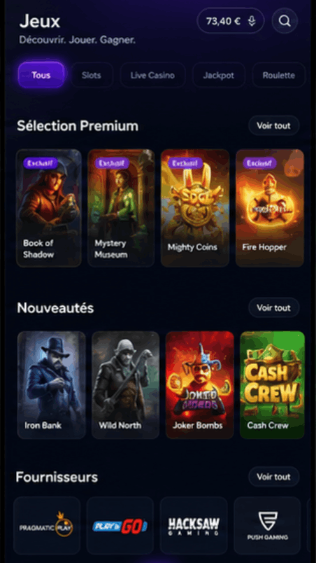 Slott Casino Screenshot